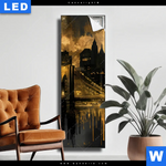 Leuchtbild Nachtleuchten Ueber Manhattan Schmal Produktvorschau mit dem Bild Nachtleuchten über Manhattan im Format Schmal.