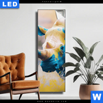 Leuchtbild Nashorn Farben Der Wildness Schmal Produktvorschau mit dem Bild Nashorn - Farben der Wildness im Format Schmal.