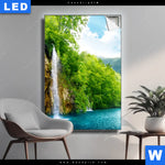 Leuchtbild Natur Pur Am See Hochformat Produktvorschau mit dem Bild Natur pur am See im Format Hochformat.