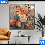 Leuchtbild Naturpoesie Mit Fuchs Quadrat Produktvorschau mit dem Bild Naturpoesie mit Fuchs im Format Quadrat.