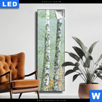 Leuchtbild Nebliger Birkenwald Schmal Produktvorschau mit dem Bild Nebliger Birkenwald im Format Schmal.