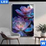 Leuchtbild Neon Sukkulenten Hochformat Produktvorschau mit dem Bild Neon Sukkulenten im Format Hochformat.