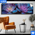 Leuchtbild Neon Sukkulenten Panorama Produktvorschau mit dem Bild Neon Sukkulenten im Format Panorama.