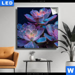 Leuchtbild Neon Sukkulenten Quadrat Produktvorschau mit dem Bild Neon Sukkulenten im Format Quadrat.
