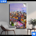 Leuchtbild New York Skyline Hochformat Produktvorschau mit dem Bild New York Skyline im Format Hochformat.