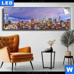 Leuchtbild New York Skyline Panorama Produktvorschau mit dem Bild New York Skyline im Format Panorama.