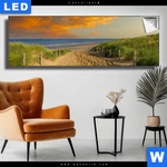 Leuchtbild Nordseekueste Panorama Produktvorschau mit dem Bild Nordseeküste im Format Panorama.