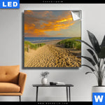 Leuchtbild Nordseekueste Quadrat Produktvorschau mit dem Bild Nordseeküste im Format Quadrat.