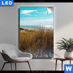 Leuchtbild Nordseelandschaft Auf Sylt Hochformat Produktvorschau mit dem Bild Nordseelandschaft auf Sylt im Format Hochformat.