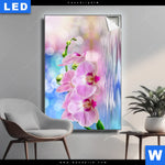 Leuchtbild Orchideen Blueten Hochformat Produktvorschau mit dem Bild Orchideen Blüten im Format Hochformat.