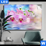 Leuchtbild Orchideen Blueten Querformat Produktvorschau mit dem Bild Orchideen Blüten im Format Querformat.