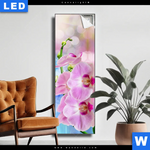 Leuchtbild Orchideen Blueten Schmal Produktvorschau mit dem Bild Orchideen Blüten im Format Schmal.
