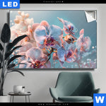 Leuchtbild Orchideenblueten In Pastell Querformat Produktvorschau mit dem Bild Orchideenblüten in Pastell im Format Querformat.