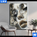 Leuchtbild Paola Portraet Mit Schmetterlingen Hochformat Produktvorschau mit dem Bild Paola - Porträt mit Schmetterlingen im Format Hochformat.