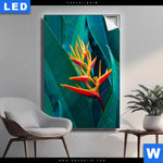 Leuchtbild Paradiesvogelblume Hochformat Produktvorschau mit dem Bild Paradiesvogelblume im Format Hochformat.