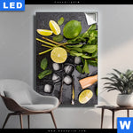 Leuchtbild Perfekte Zutaten Fuer Cocktails Hochformat Produktvorschau mit dem Bild Perfekte Zutaten für Cocktails im Format Hochformat.