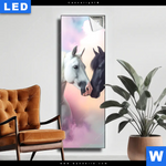 Leuchtbild Pferdeliebe In Pastellfarben Schmal Produktvorschau mit dem Bild Pferdeliebe in Pastellfarben im Format Schmal.