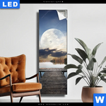 Leuchtbild Pier Am Fluss Schmal Produktvorschau mit dem Bild Pier am Fluss im Format Schmal.