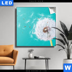 Leuchtbild Pusteblume No 4 Quadrat Produktvorschau mit dem Bild Pusteblume No. 4 im Format Quadrat.
