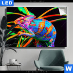 Leuchtbild Regenbogen Chamaeleon No 2 Querformat Produktvorschau mit dem Bild Regenbogen Chamäleon No.2 im Format Querformat.