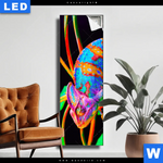 Leuchtbild Regenbogen Chamaeleon No 2 Schmal Produktvorschau mit dem Bild Regenbogen Chamäleon No.2 im Format Schmal.