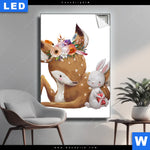 Leuchtbild Reh Haeschen Hochformat Produktvorschau mit dem Bild Reh & Häschen im Format Hochformat.