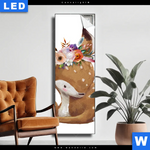 Leuchtbild Reh Haeschen Schmal Produktvorschau mit dem Bild Reh & Häschen im Format Schmal.