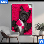 Leuchtbild Romantik Mit Suessen Hunden Hochformat Produktvorschau mit dem Bild Romantik mit süßen Hunden im Format Hochformat.