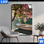 Leuchtbild Romantische Bootstour Hochformat Produktvorschau mit dem Bild Romantische Bootstour im Format Hochformat.