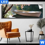 Leuchtbild Romantische Bootstour Panorama Produktvorschau mit dem Bild Romantische Bootstour im Format Panorama.