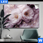 Leuchtbild Romantische Pfingstrosen Querformat Produktvorschau mit dem Bild Romantische Pfingstrosen im Format Querformat.