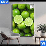 Leuchtbild Saftige Limetten Voller Energie Hochformat Produktvorschau mit dem Bild Saftige Limetten voller Energie im Format Hochformat.
