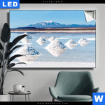 Leuchtbild Salzlandschaft In Den Anden Querformat Produktvorschau mit dem Bild Salzlandschaft in den Anden im Format Querformat.