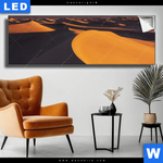 Leuchtbild Sandduenen Panorama Produktvorschau mit dem Bild Sanddünen im Format Panorama.