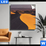 Leuchtbild Sandduenen Quadrat Produktvorschau mit dem Bild Sanddünen im Format Quadrat.