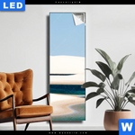 Leuchtbild Sandduenen Und Seen Schmal Produktvorschau mit dem Bild Sanddünen und Seen im Format Schmal.