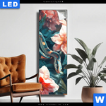 Leuchtbild Schlange Zwischen Grossen Blueten Schmal Produktvorschau mit dem Bild Schlange zwischen großen Blüten im Format Schmal.