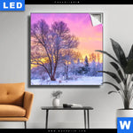 Leuchtbild Schoene Winterlandschaft Quadrat Produktvorschau mit dem Bild Schöne Winterlandschaft im Format Quadrat.