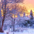 Leuchtbild Schoene Winterlandschaft Quadrat Zoom