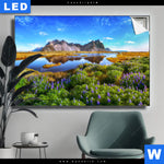 Leuchtbild Schoener Tag In Island Querformat Produktvorschau mit dem Bild Schöner Tag in Island im Format Querformat.