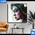 Leuchtbild Schoenes Maedchen Quadrat Produktvorschau mit dem Bild Schönes Mädchen im Format Quadrat.