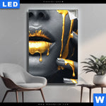 Leuchtbild Schoenheit In Silber Gold Hochformat Produktvorschau mit dem Bild Schönheit in Silber & Gold im Format Hochformat.