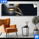 Leuchtbild Schoenheit In Silber Gold Panorama Produktvorschau mit dem Bild Schönheit in Silber & Gold im Format Panorama.