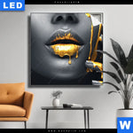 Leuchtbild Schoenheit In Silber Gold Quadrat Produktvorschau mit dem Bild Schönheit in Silber & Gold im Format Quadrat.