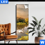 Leuchtbild Schwan Im Teich Schmal Produktvorschau mit dem Bild Schwan im Teich im Format Schmal.