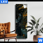 Leuchtbild Schwarzer Panther Im Dschungel Schmal Produktvorschau mit dem Bild Schwarzer Panther im Dschungel im Format Schmal.