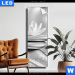 Leuchtbild Silberne Zen Harmonie Schmal Produktvorschau mit dem Bild Silberne Zen Harmonie im Format Schmal.