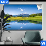 Leuchtbild Sommerlandschaft In Den Alpen Querformat Produktvorschau mit dem Bild Sommerlandschaft in den Alpen im Format Querformat.