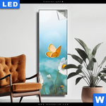 Leuchtbild Sommerwiese Mit Schmetterlingen Schmal Produktvorschau mit dem Bild Sommerwiese mit Schmetterlingen im Format Schmal.