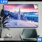 Leuchtbild Sonnenaufgang Im Schnee Querformat Produktvorschau mit dem Bild Sonnenaufgang im Schnee im Format Querformat.